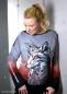 Preview: French Terry Panel Wolfsgesicht Rot ca. 88 cm Sunset Serie by Thorsten Berger von Swafing
